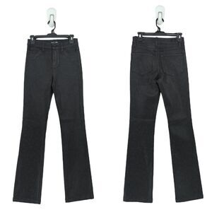Morris Co x Paige Women 26 High Rise Manhattan Jeans Black Mallow Floral Coated